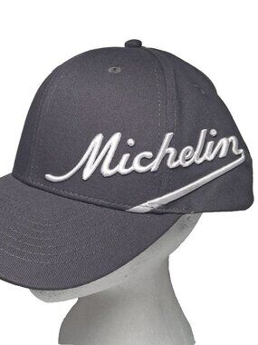 Michelin Tires Cap Snap Back Hat Gray Script Auto Parts Cars Tire Shop Mechanic